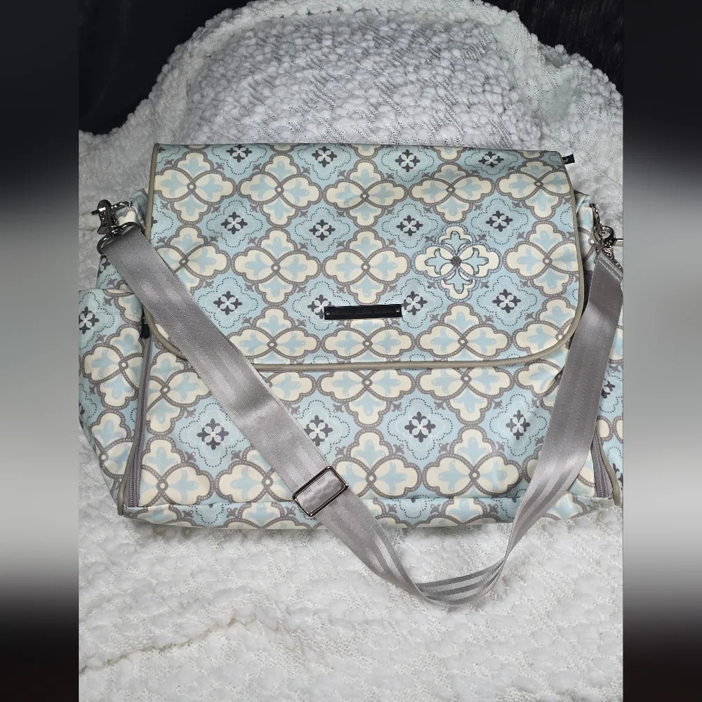 petunia pickle bottom Blue Patterned Crossbody/Diaper Bag